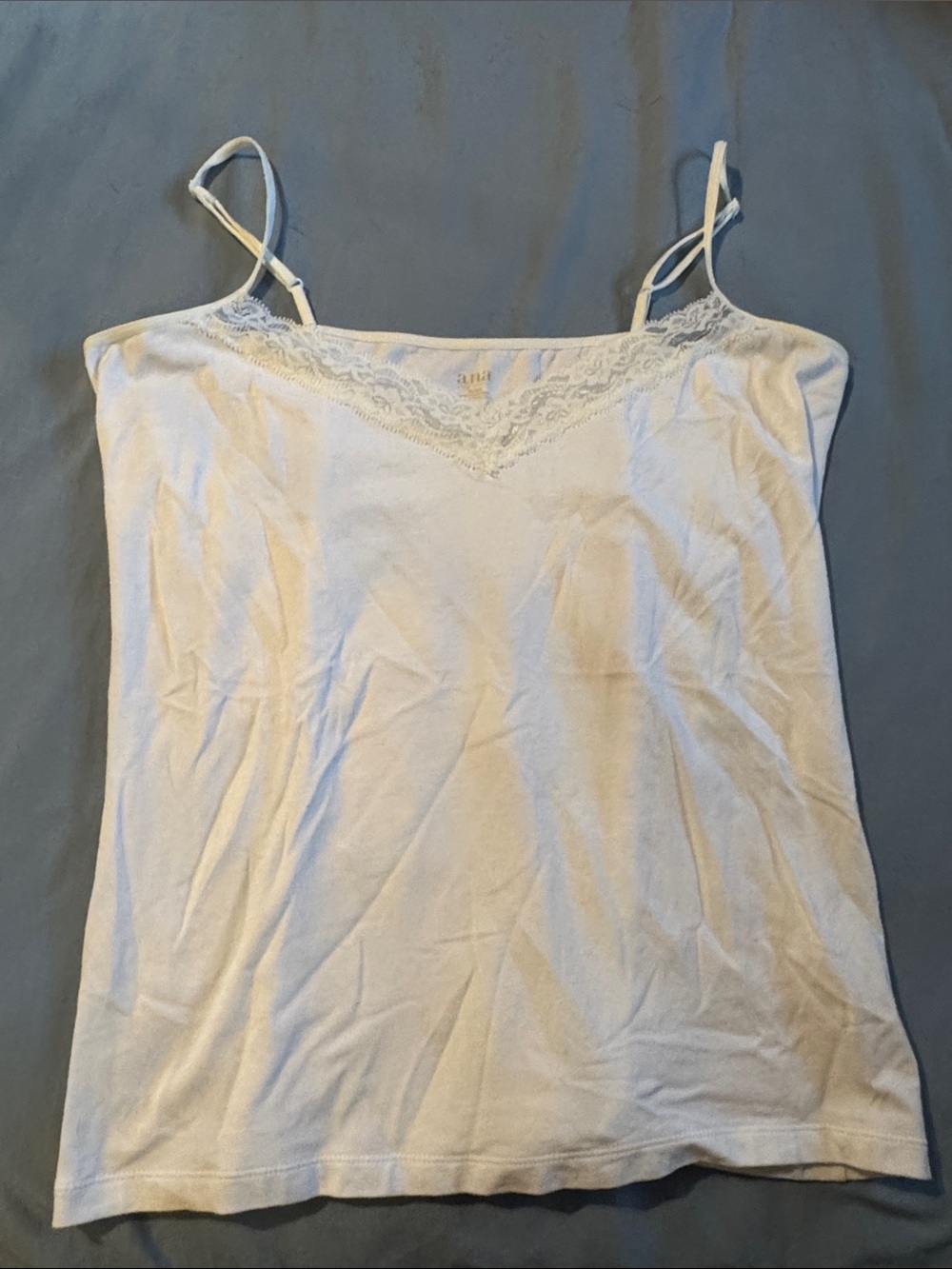 a.n.a White Lace-Trim Camisole